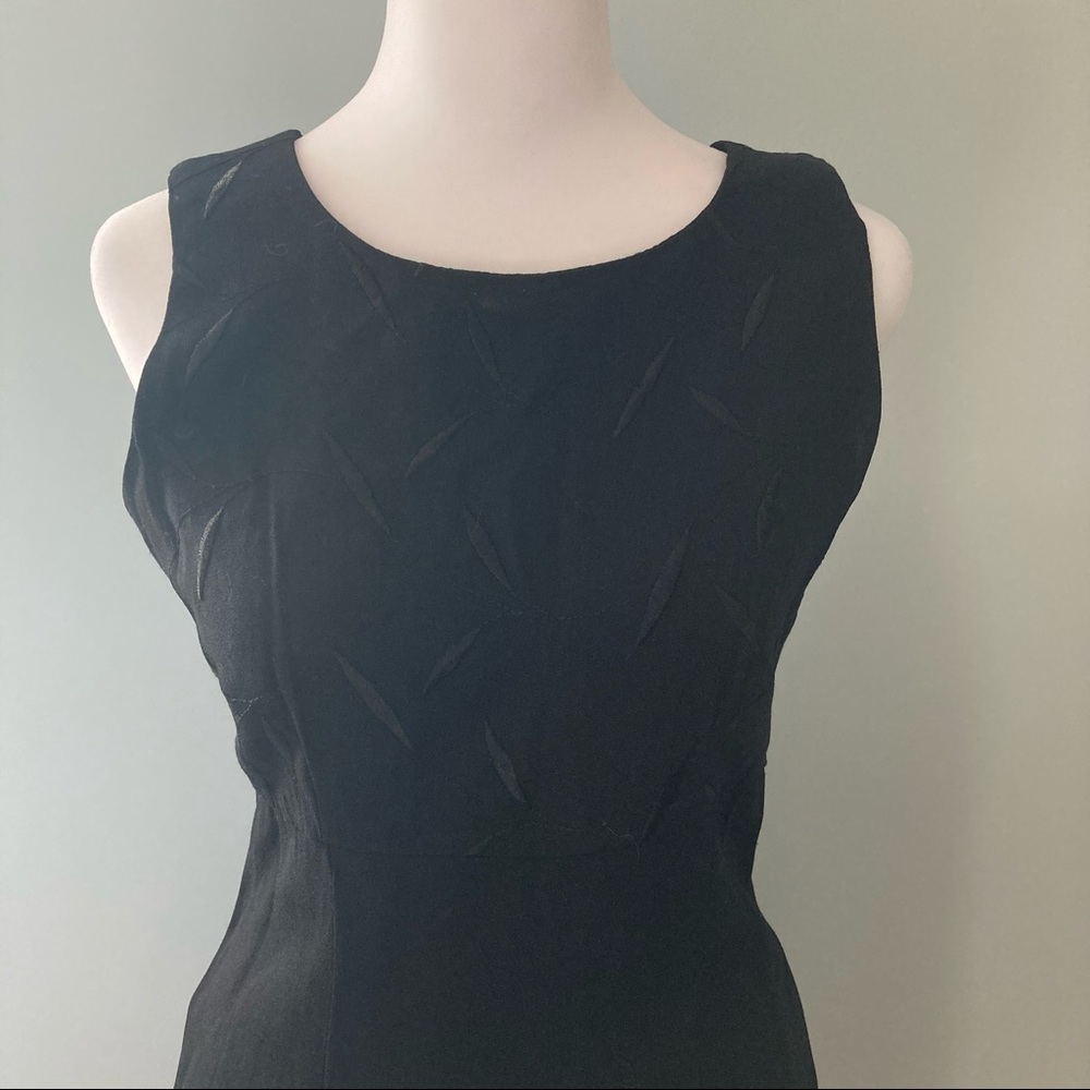Vintage S. Roberts Black Sleeveless Cocktail Dress size 5/6 - Picture 5 of 7